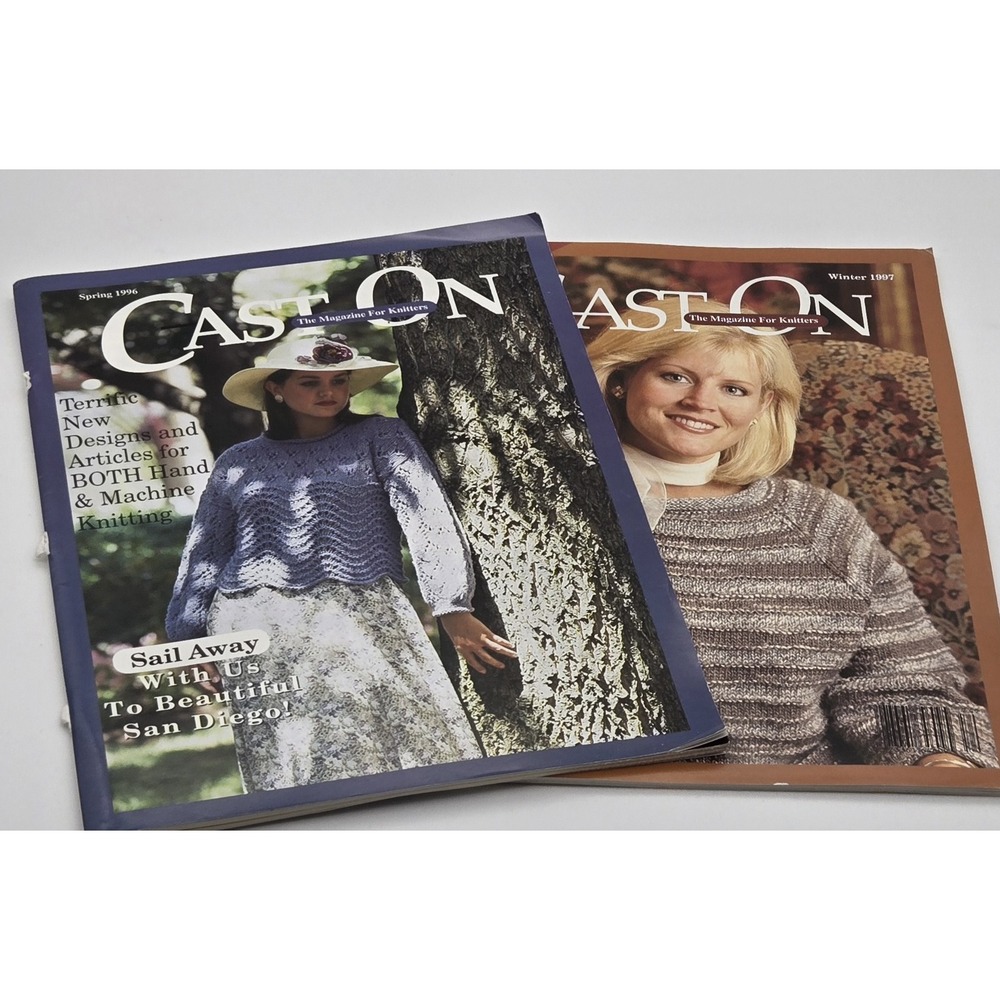 Cast On Knitting Magazines Lot‎ 2 Winter 1997 Spring 1996 Pattern Issues
